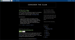 Desktop Screenshot of considertheclam.blogspot.com