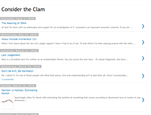 Tablet Screenshot of considertheclam.blogspot.com