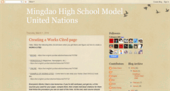 Desktop Screenshot of mingdaohighschoolmodelunitednations.blogspot.com