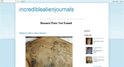 Desktop Screenshot of incrediblealienjournals.blogspot.com