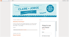 Desktop Screenshot of jorgeandclaire.blogspot.com