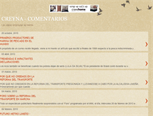 Tablet Screenshot of creyna-comentarios.blogspot.com