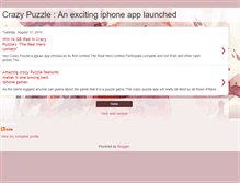 Tablet Screenshot of crazypuzzle-iphone-games.blogspot.com