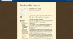 Desktop Screenshot of knowledgeoftheunknown.blogspot.com