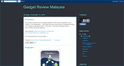 Desktop Screenshot of gadgetreviewmalaysia.blogspot.com