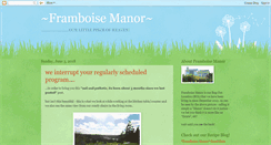 Desktop Screenshot of framboisemanor.blogspot.com