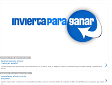 Tablet Screenshot of inviertaparaganar.blogspot.com