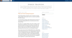 Desktop Screenshot of forex-training-blog.blogspot.com