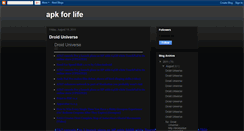 Desktop Screenshot of apkforlife.blogspot.com