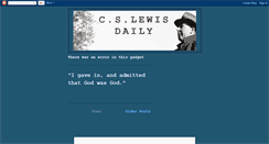 Desktop Screenshot of cslewisdaily.blogspot.com