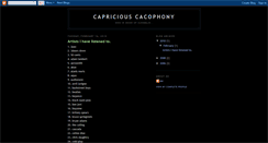 Desktop Screenshot of capriciouscacophony.blogspot.com