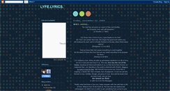 Desktop Screenshot of lyfelyrics.blogspot.com