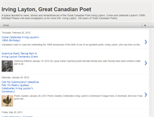 Tablet Screenshot of irvinglayton.blogspot.com