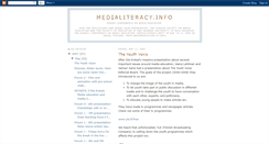 Desktop Screenshot of medialiteracyinfo.blogspot.com