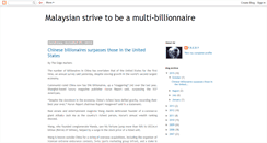 Desktop Screenshot of malaysian-billionaire.blogspot.com