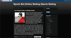 Desktop Screenshot of online-sportsbet.blogspot.com