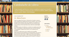 Desktop Screenshot of cambalachedelibros.blogspot.com