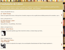 Tablet Screenshot of cambalachedelibros.blogspot.com