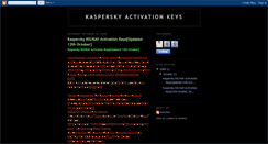 Desktop Screenshot of kasperskyactivationkeys.blogspot.com