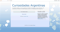 Desktop Screenshot of curiosidadesargentinas.blogspot.com