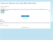 Tablet Screenshot of comeonvoteformeinthelittlewhitebook.blogspot.com