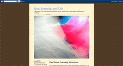 Desktop Screenshot of lovelearningandlife.blogspot.com