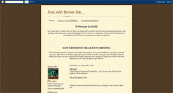 Desktop Screenshot of justaddbrownink.blogspot.com