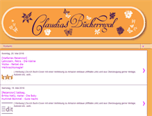 Tablet Screenshot of claudias-buecherregal.blogspot.com