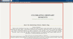 Desktop Screenshot of celebratingordinarymoments.blogspot.com