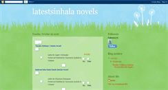 Desktop Screenshot of latestsinhalanovels.blogspot.com