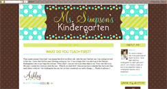 Desktop Screenshot of mrssimpsonskindergarten.blogspot.com