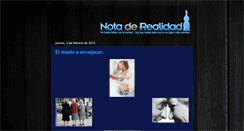 Desktop Screenshot of notaderealidad.blogspot.com