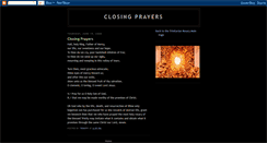 Desktop Screenshot of closing-prayers.blogspot.com