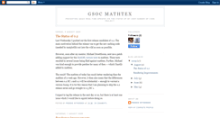 Desktop Screenshot of gsoc-mathtex.blogspot.com