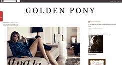 Desktop Screenshot of goldenponyblog.blogspot.com