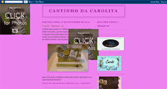 Desktop Screenshot of cantinhodacarolita.blogspot.com