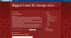 Desktop Screenshot of biggestloserstgeorge2012.blogspot.com