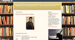 Desktop Screenshot of kuliahseksyen7-sekitarnya.blogspot.com