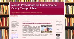 Desktop Screenshot of animacion-ocioytiempolibre.blogspot.com