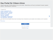 Tablet Screenshot of citizen-uhren.blogspot.com