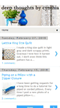 Mobile Screenshot of deepthoughtsbycynthia.blogspot.com