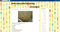 Desktop Screenshot of lovelylunchladiesrecipes.blogspot.com