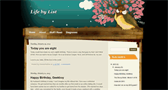 Desktop Screenshot of lifebylist.blogspot.com