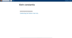 Desktop Screenshot of kleinconstantia.blogspot.com