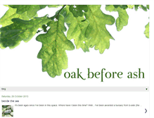 Tablet Screenshot of oakbeforeash.blogspot.com