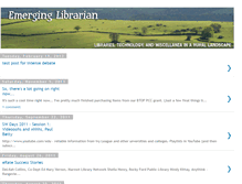 Tablet Screenshot of emerginglibrarian.blogspot.com