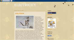 Desktop Screenshot of electricityinfocenter.blogspot.com