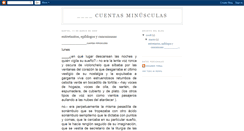 Desktop Screenshot of cuentasminusculas.blogspot.com