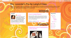 Desktop Screenshot of mrslavendersliteratureclass.blogspot.com