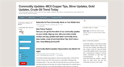 Desktop Screenshot of commodity-updates.blogspot.com